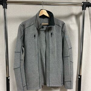 Kuhl Gray Lightweight Shirt Jacket with Stand-Up Collar